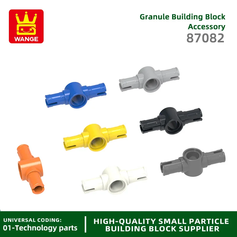 20Pcs/lot NO.87082 Pin 3L Connector Hub 2 Axis 1 Hole Block Moc Color Accessories Compatible with Brick DIY Children's Toy