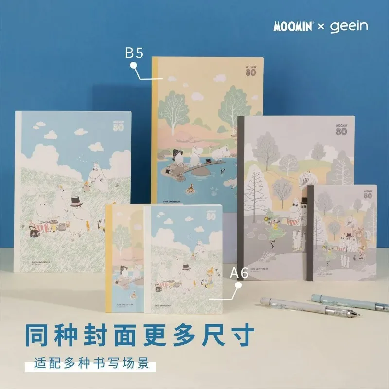 

Moomin Classic Pattern Portable Notepad Little My Snufkin Anime Action Figure Anime Decoration Products Student Stationery Gifts