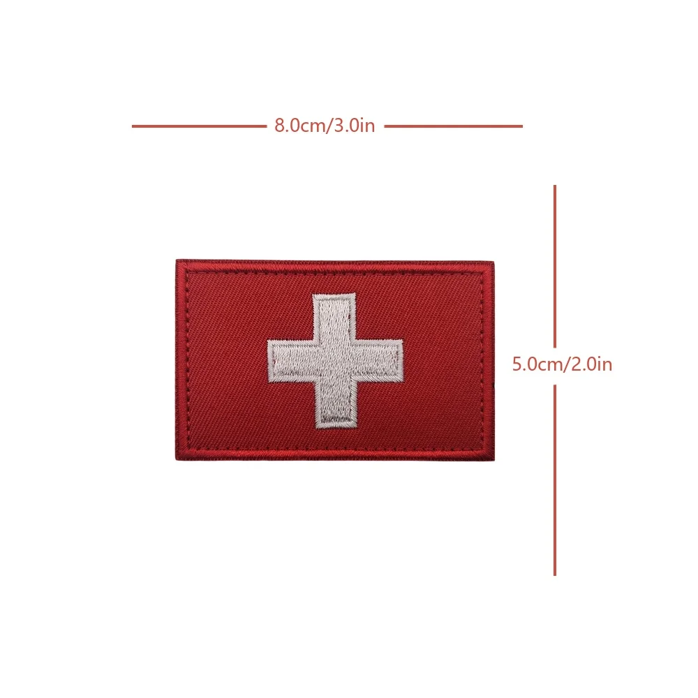Medic Cross Tactical Patch First Aid Symbol Velcros Hook Loop Fastener Embroidered Badge for Jeans Molle Backpack Cap - view 5