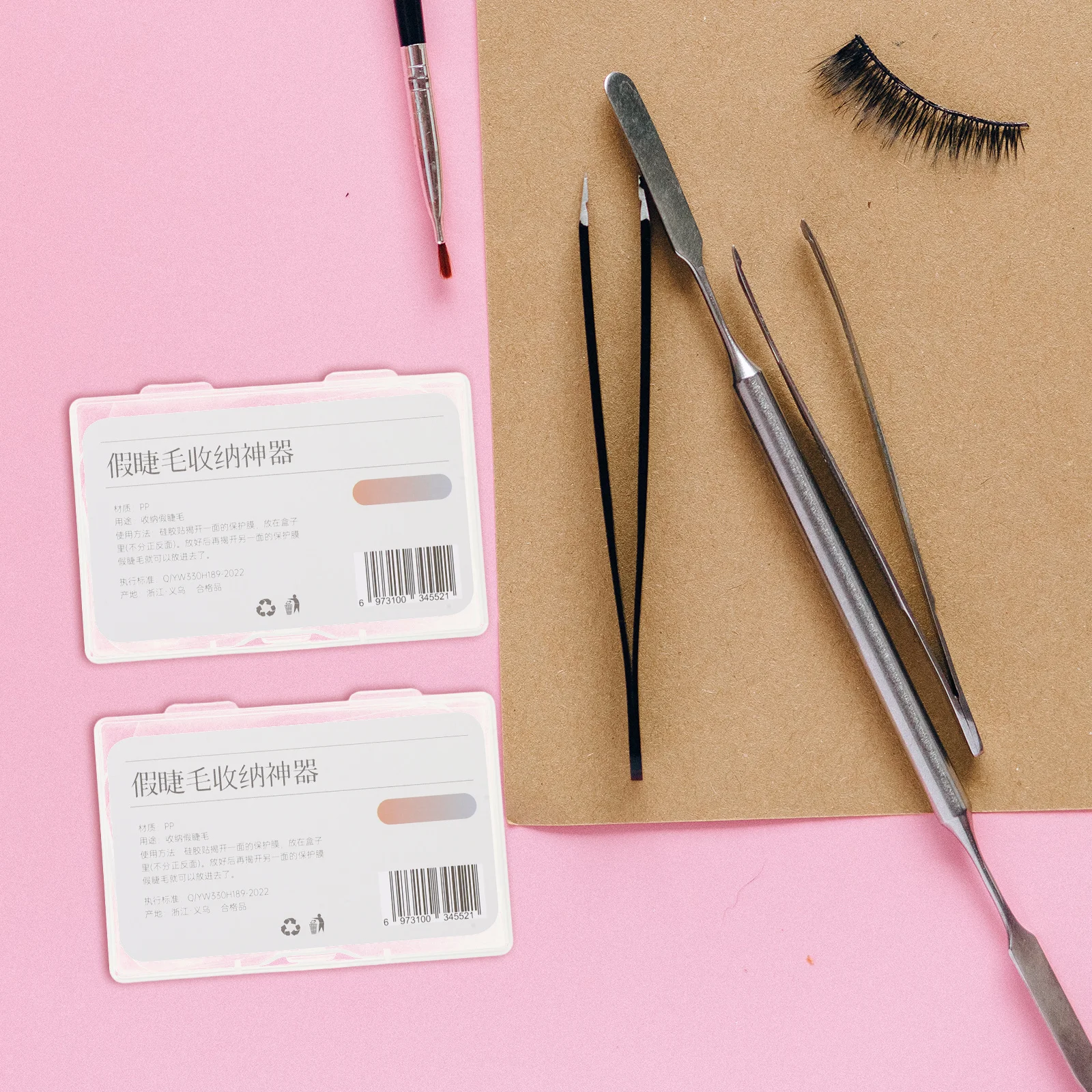 2-teilige Wimpern-Organizer-Box: Transparenter Wimpern-Aufbewahrungskoffer mit staubdichtem Deckel – tragbarer Halter für falsche Wimpern für unterwegs zu Hause