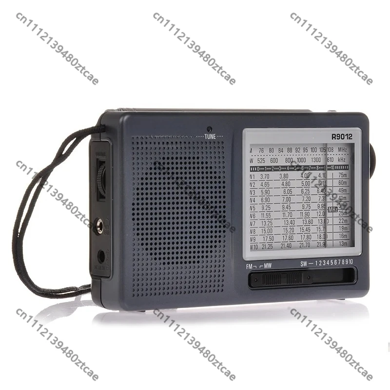 12 Bands FM AM SW Portable Radio Receiver, High Sensitivity Low Noise Shortwave Pocket Radio R-9012 Portable Radio