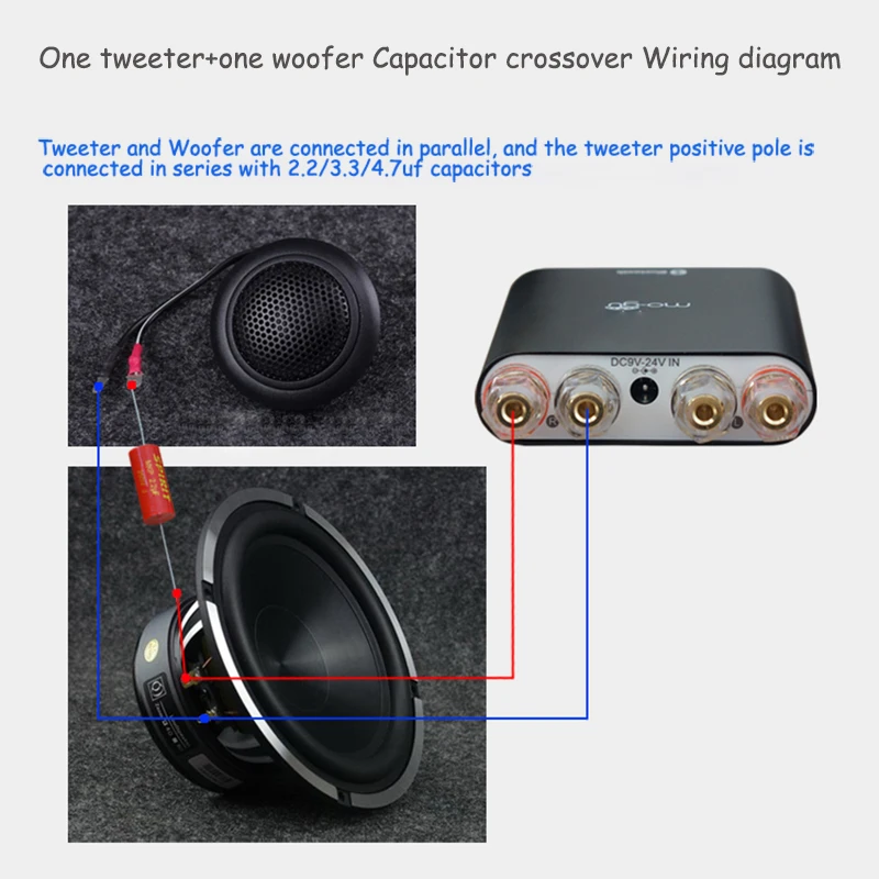Piezas Axial de 1-5 MKP1UF-22UF, 250V, 400V, HIFI, Tweeter, condensador triple para altavoz, divisor de bocina de coche