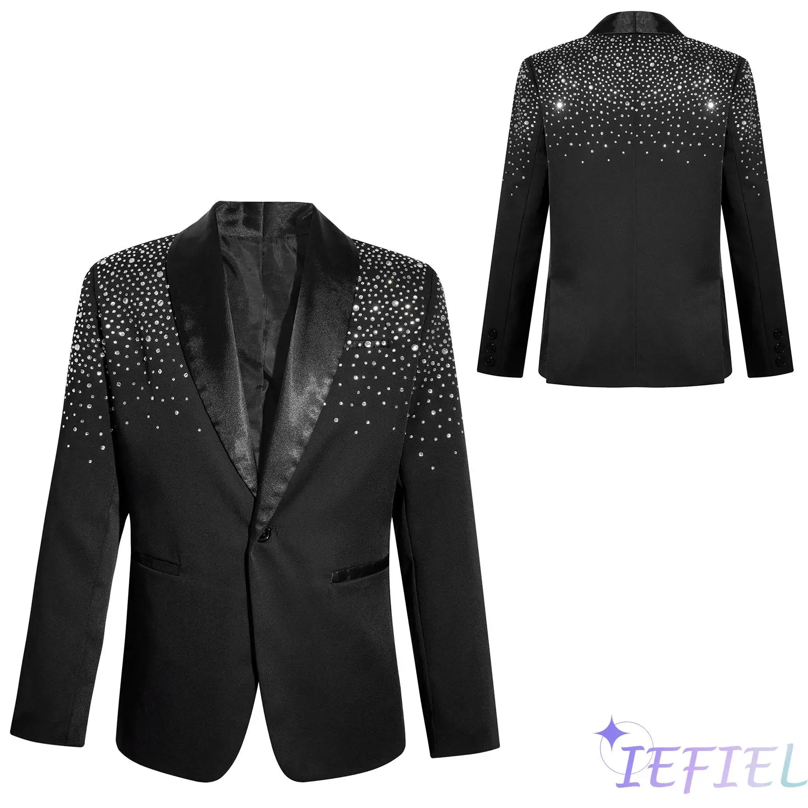 Blazer formel pour garçons adolescents, veste de smoking pour fête de mariage, manteau de fête de Noël, festival de vacances, danse jazz, habillé imbibé