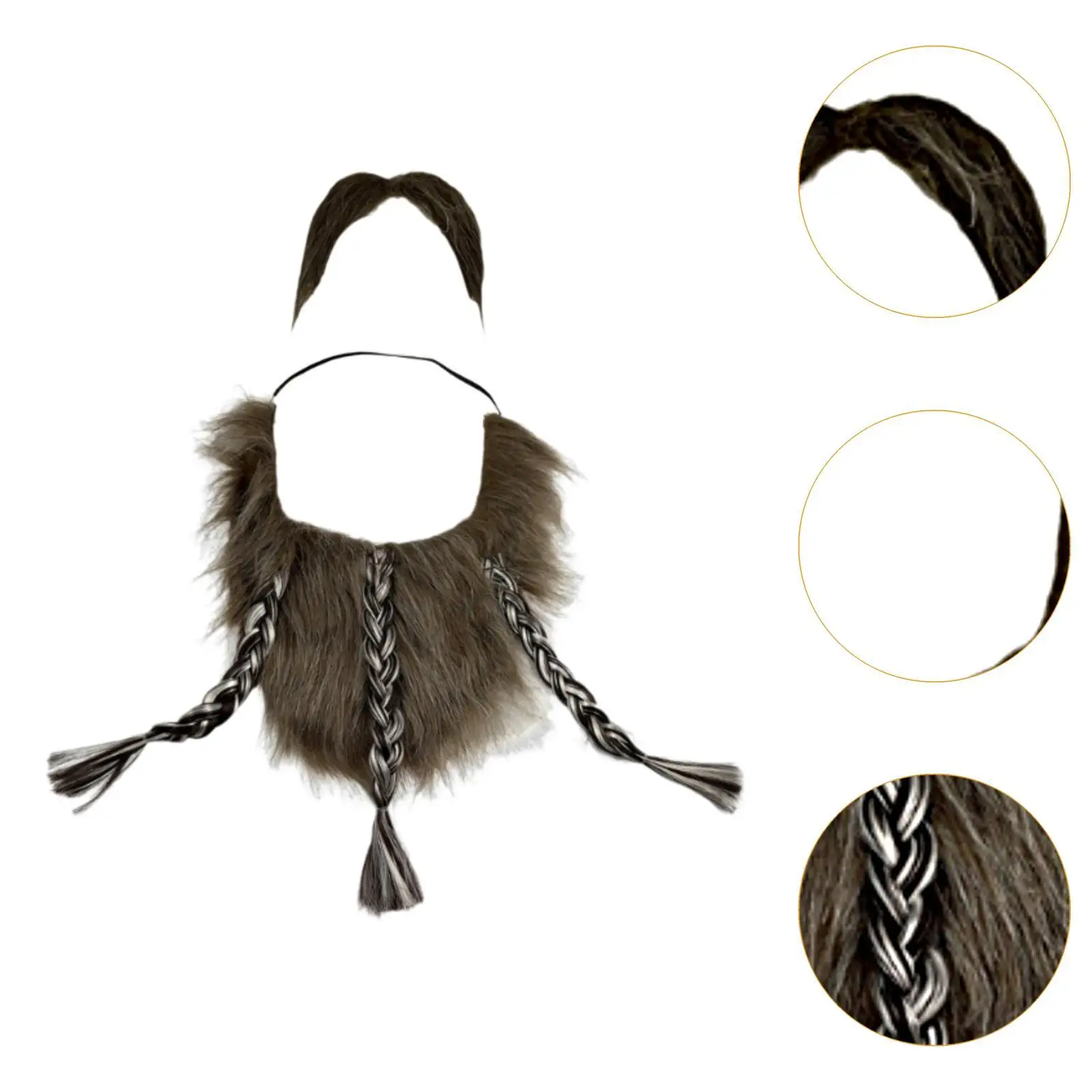 Novelty Costume Accessory Soft Pirate Fake Beard Fake Mustache Comfortable Performance Props For Masquerade Balls Christmas