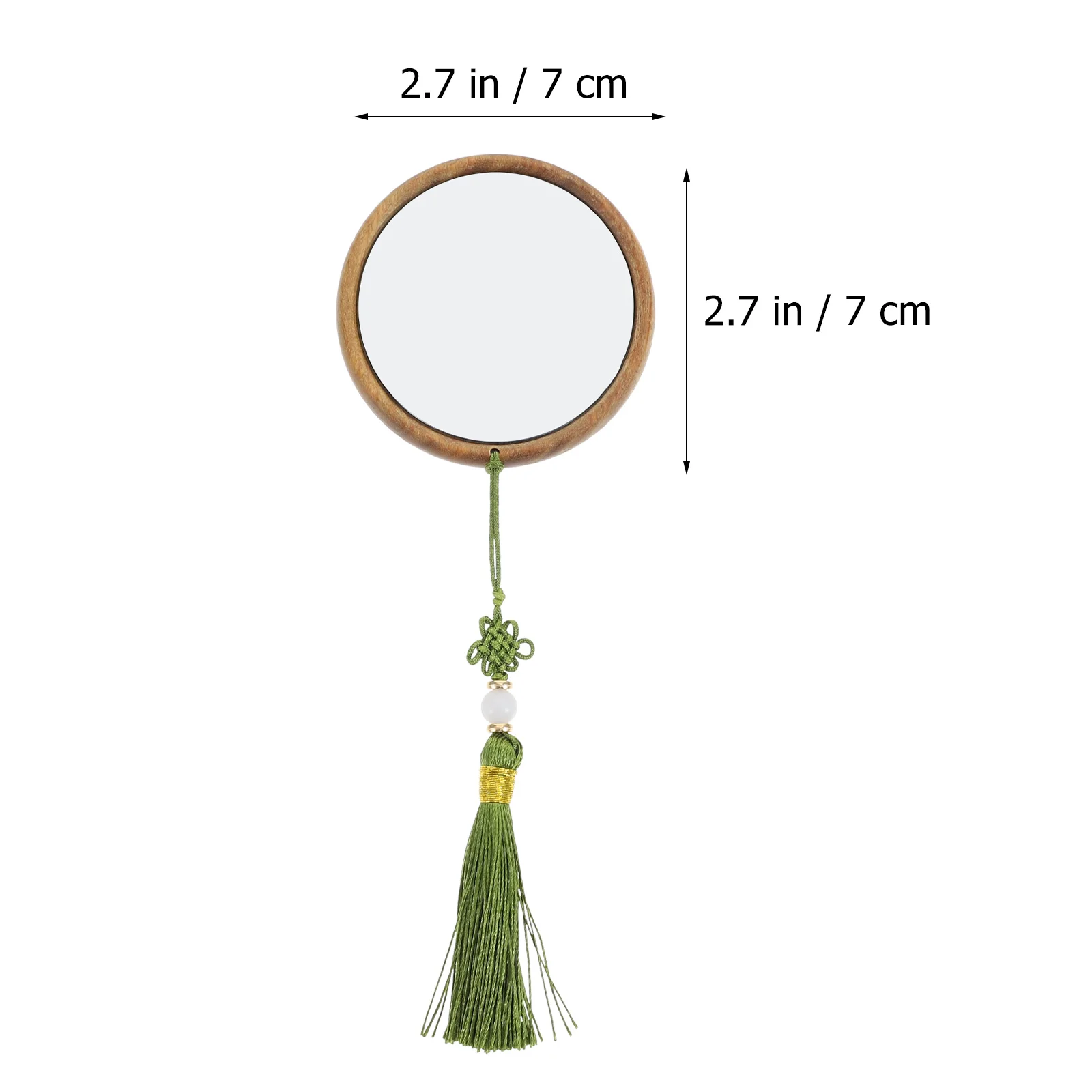 Delicate Travel Portable Compact Cosmetics Mirror Wooden Lightweight Small Round Makeup Mirror For Women Pocket Size