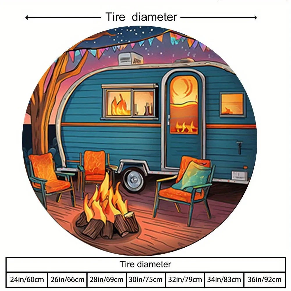 Starry Sky Camping RV Spare Tire Cover for Off-road Vans Trucks Universal Tire Protector