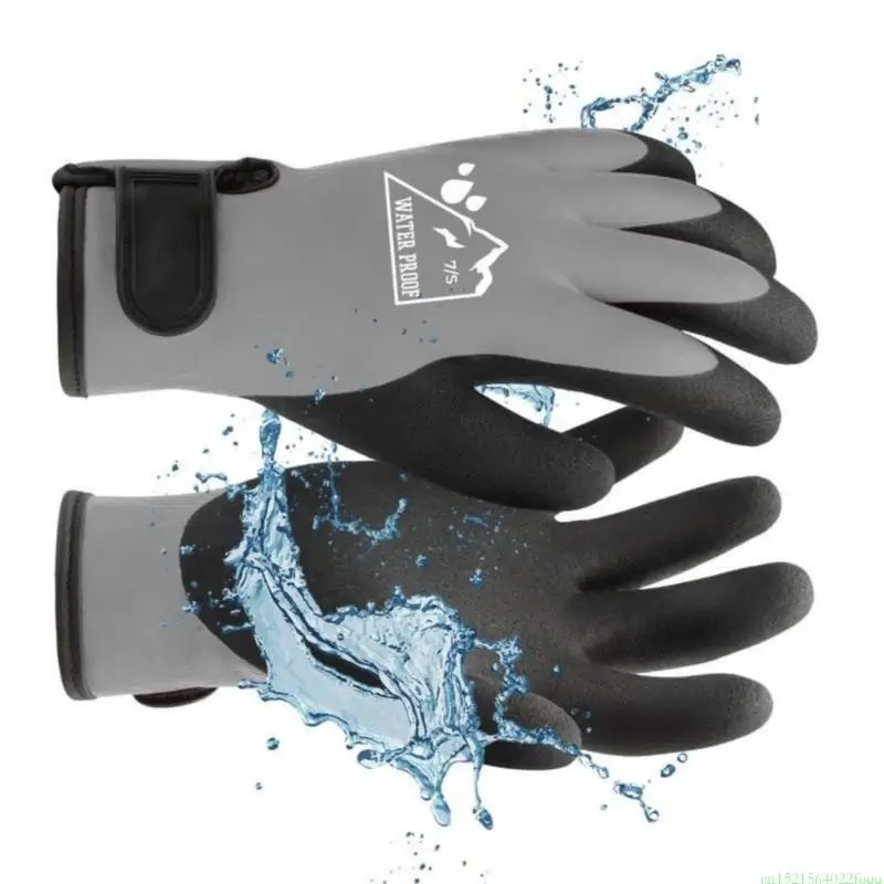 

T8WC Thermal Work Gloves Водонепроницаемые латексные морозильные перчатка для зимней рыбалки