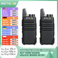 RETEVIS RT622 Walkie Talkie Mini 2 pcs PMR 446 Portable Two-way Radio ht PTT Walkie-talkies Communication Radio for Restaurant
