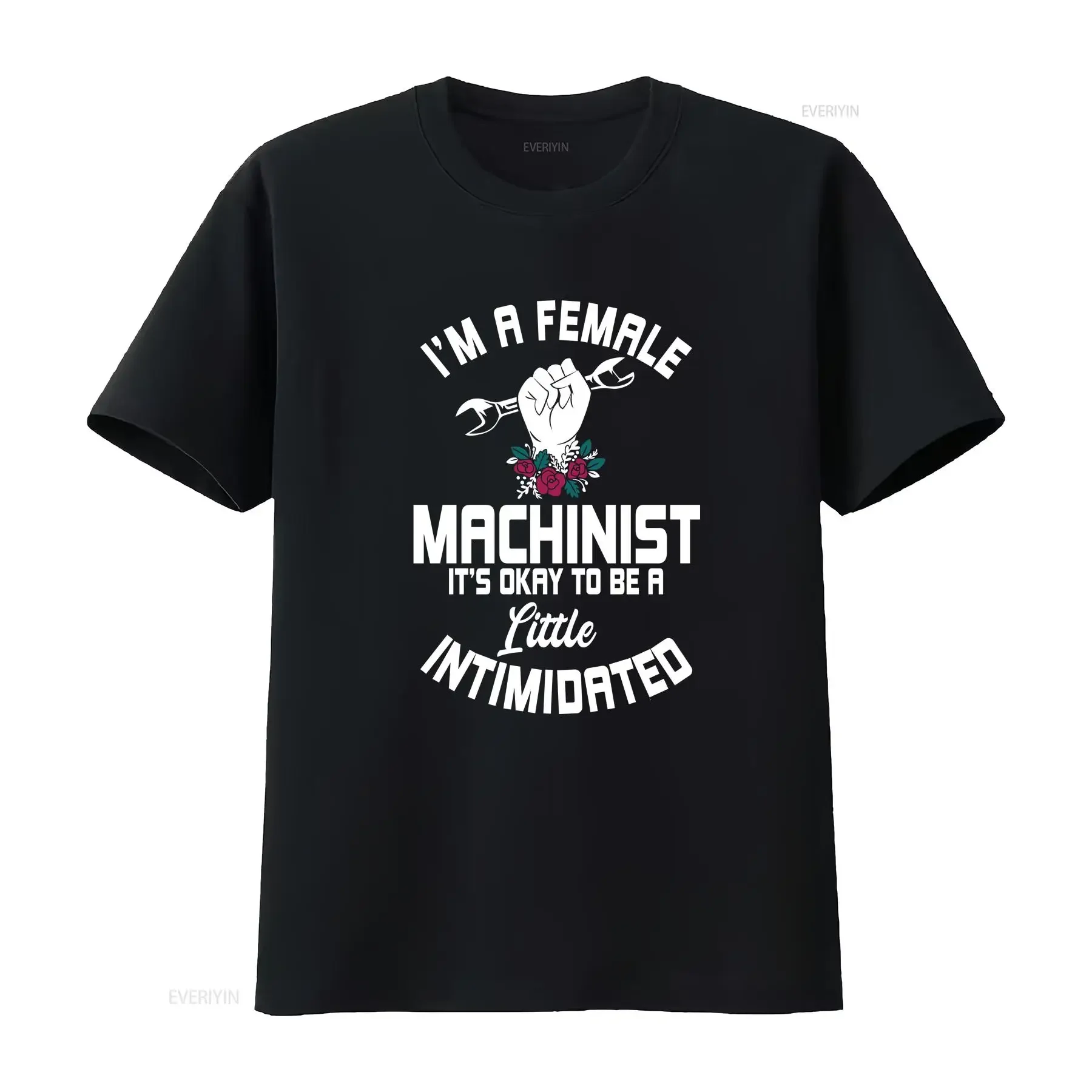 I'm A Female MachinisT T Shirt Lady Machine Operator Minder Technician Caliper Design Micrometer  vintage Washed Stylish Soft