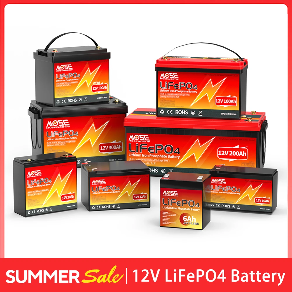 12V LiFePO4 Battery 100Ah 200Ah 300Ah 12.8V Rechargeable Battery Deep Cycle Lithium Iron Phosphate Bateria LiFePO4 Аккумуляторы