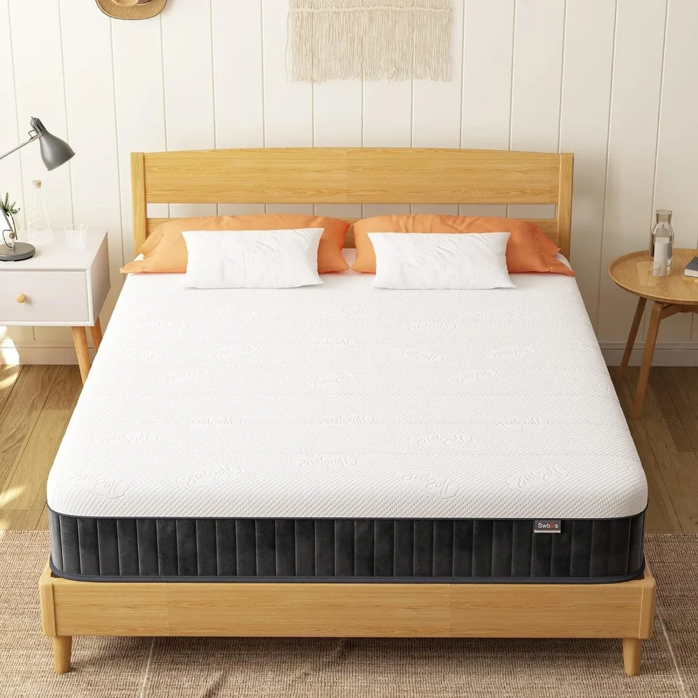 Feste Doppel matratze, 10-Zoll-Memory-Foam-Matratze in voller Größe, Vollbett matratze in einer Box Drucken tlastung und feste Matratze