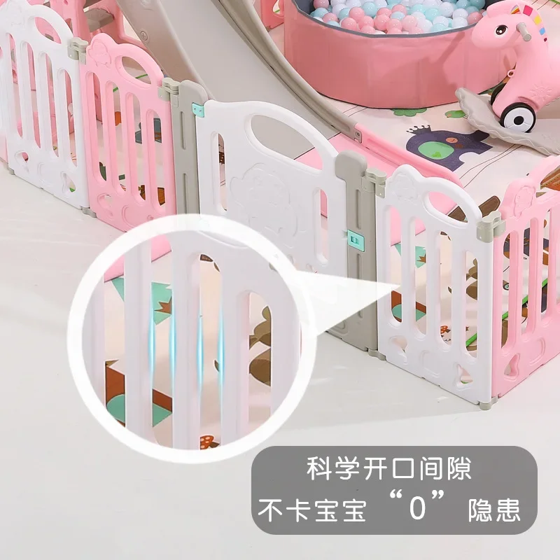 Funny rocking horse swing slide toy learning table crawling mat game play plastic baby playpen kids fence