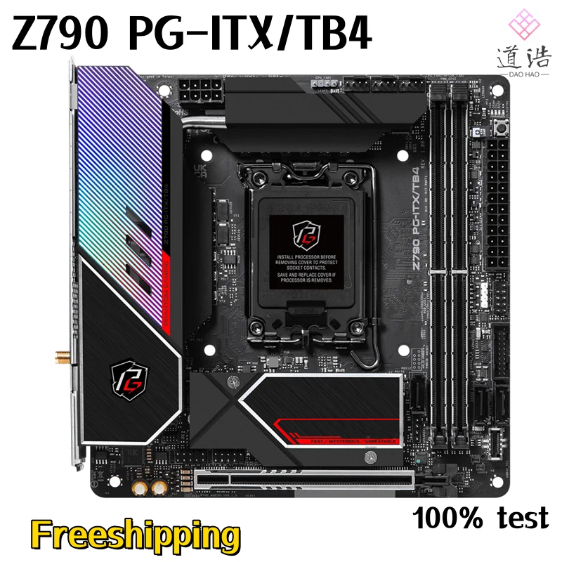 

Материнская плата для Asrock Z790 PG-ITX/TB4 96GB HDMI PCI-E5.0 M.2 LGA 1700 DDR5 Mini-ITX 17*17 Z790, 100% протестированная, полностью рабочий