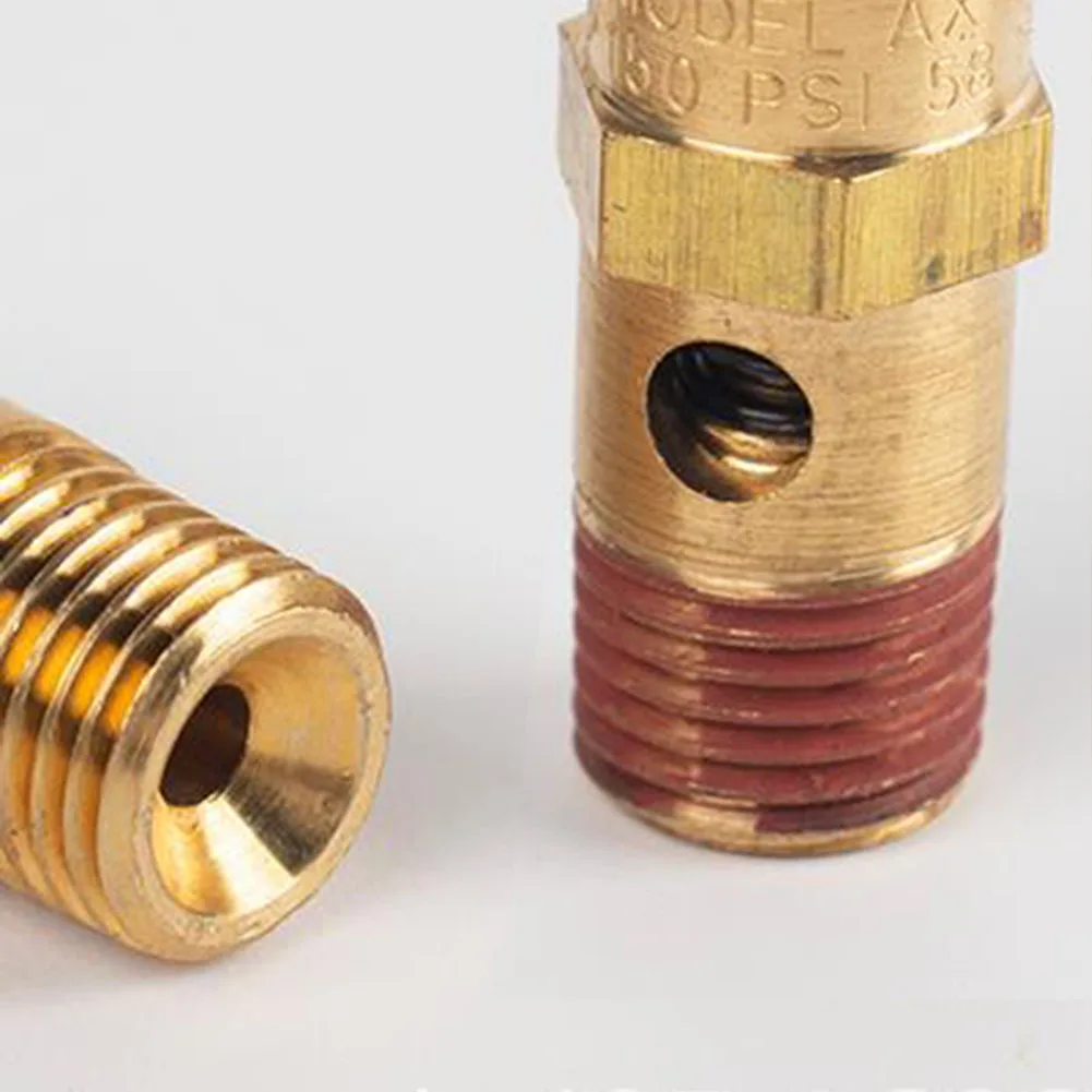 1pc Air Compressor Safety Relief Valve 1/4" Male NPT Threaded Inlet Connection 125PSI-270PSI Pressure Valve Safety Valves Parts