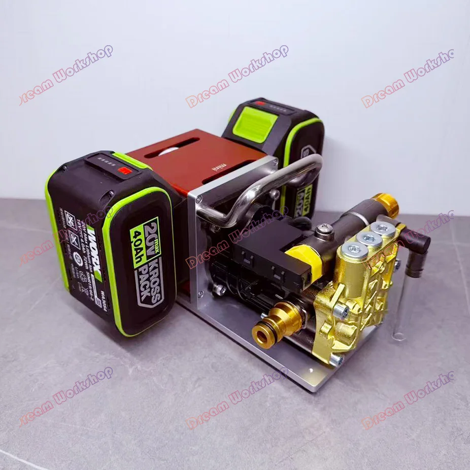 High-End Custom DIY Car Wash Machine All-Aluminum Body Gold Pump Head Palm-Sized Cordless Lithium-Ion Battery