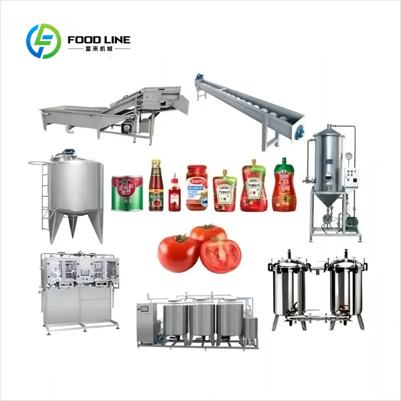 Turnkey Tomato Paste Making Production Line From Cooking to Ketchup Sauce Packaging