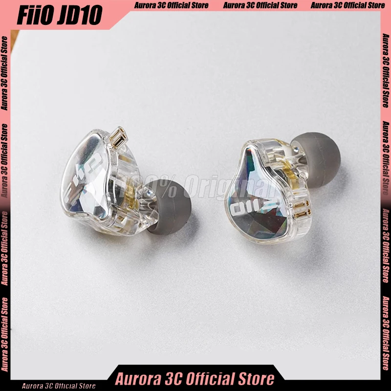 

FiiO JD10 Wired Earphone HIFI Stereo Bass Music Earbuds In Ear Gaming Headset Sport Headphones Customized Gamer Headset Gift