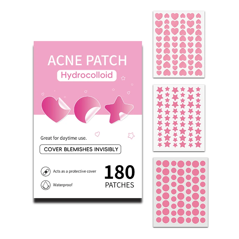180Pcs Acne Patch Repair Acne Cleansing Invisible Breathable Waterproof Acne Cleansing Concealer Fade Clean