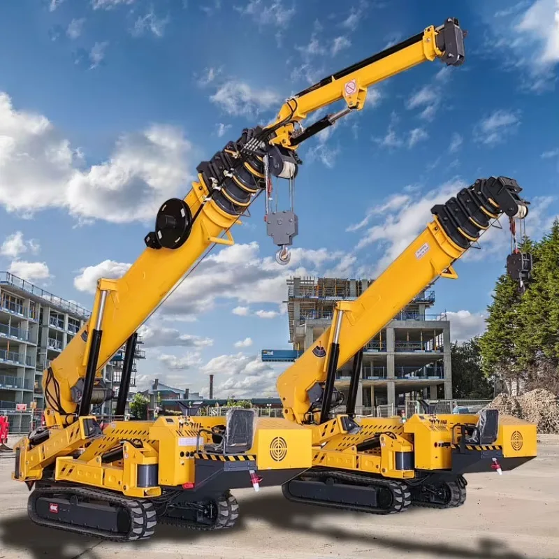 Customized China Mobile Lifting Machine Crawler Crane 8Ton Crawler Spider Crane With 18M Lift Height Telescopic Boom