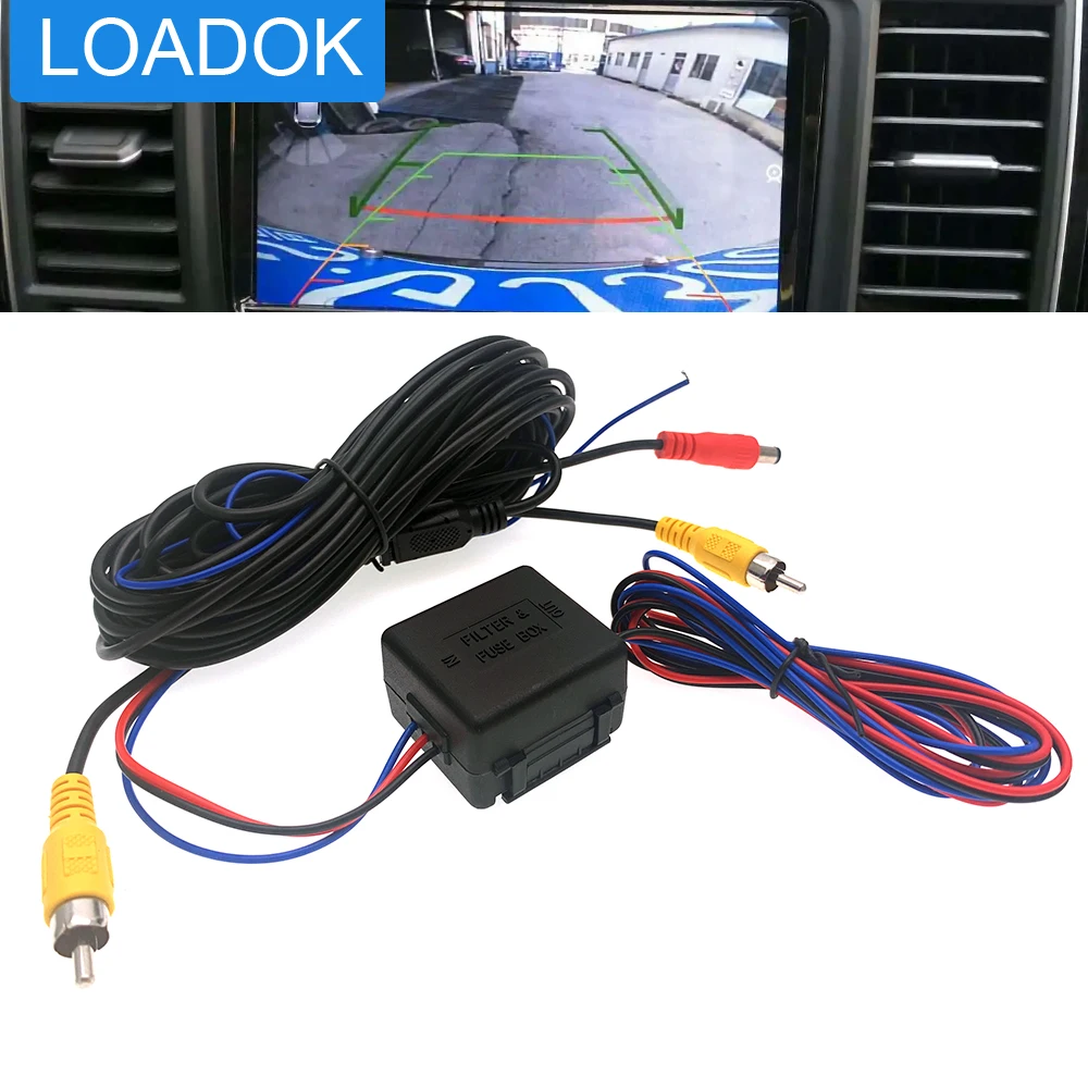 Car Rear View Camera Power Delay Timer Relay Filter Rectifier RCA Conversion Adapter For Volkswagen RCD330 RCD360 For Audi Benz