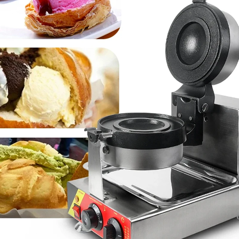 Commercial Electric Ice Cream Burger Maker Small Household Sandwich Waffle Maker