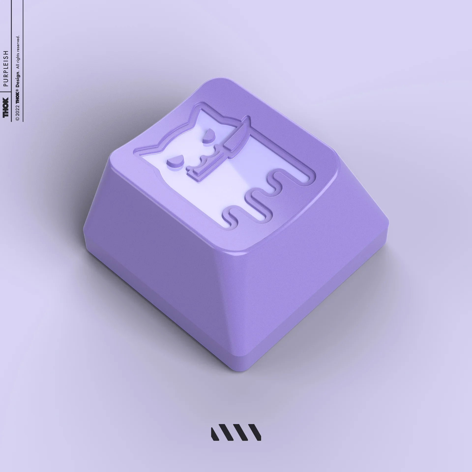 

Metal Keycaps Aluminum-Purple-ish Painted Aluminum Metal Personalized Keycaps