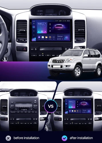 Imagen 2 del producto Android 15 Carplay Auto para Toyota Land Cruiser Prado 120 3 III para Lexus GX470 GX 470 J120 2002 - 2009 Radio de coche Multimedia 4G