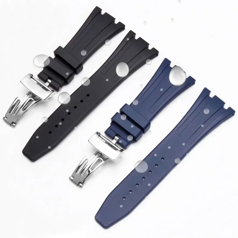 Correas de silicona para reloj AP 15400 15202 15500 15703 26470SO Royal Oak Offshore, pulsera deportiva de goma para hombre