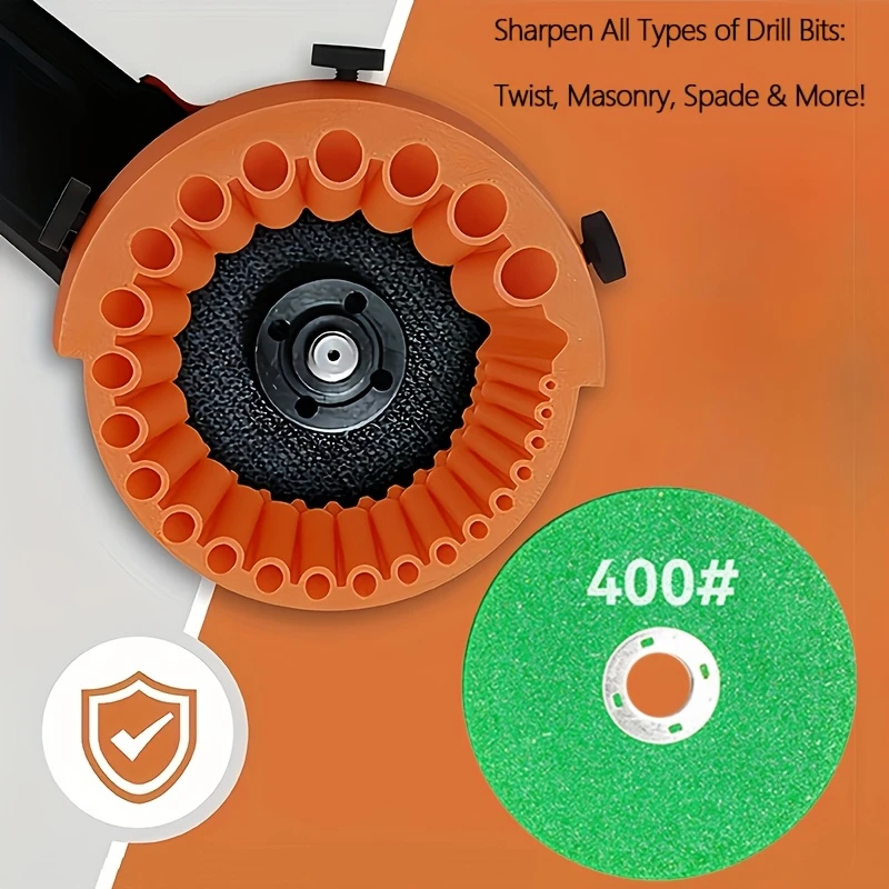 

1set Multi Specification Drill Bit Grinder Orange Grinding Drill Accessories Drill Grinding Auxiliary Tools Home Accessories