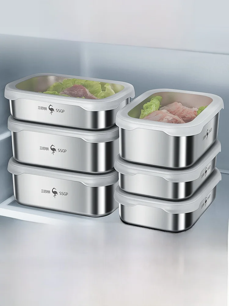 

Контейнер для хранения продуктов из нержавеющей стали 36 л, для сохранения свежести мяса, с разделителями, для холодильника