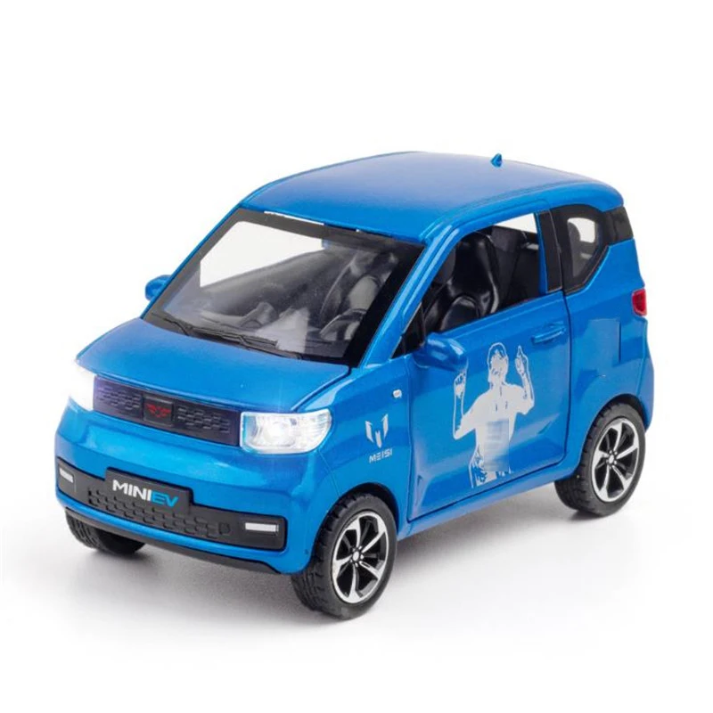 

1:24 WULING HONGGUANG MINI EV игрушечный автомобиль из сплава, литой игрушечный автомобиль, модель автомобиля, имитация игрушек для мальчика, подарок A314