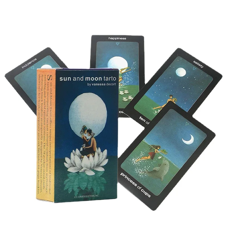 

1Pcs Tarot cards of sun and moon tarot deck oracle cards board games PDF Guidebook for personal use