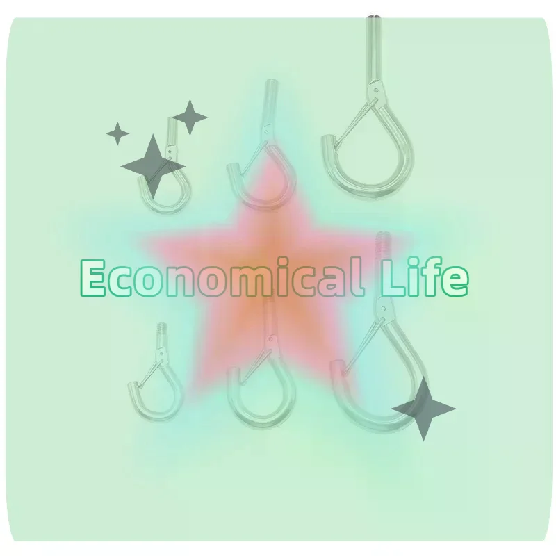 [MOA]5 PCS Suspension Hooks With Threads, Ceiling Heavy-Duty Hooks With Spring Hooks Thread Lockers With Safety Hooks[MOA]