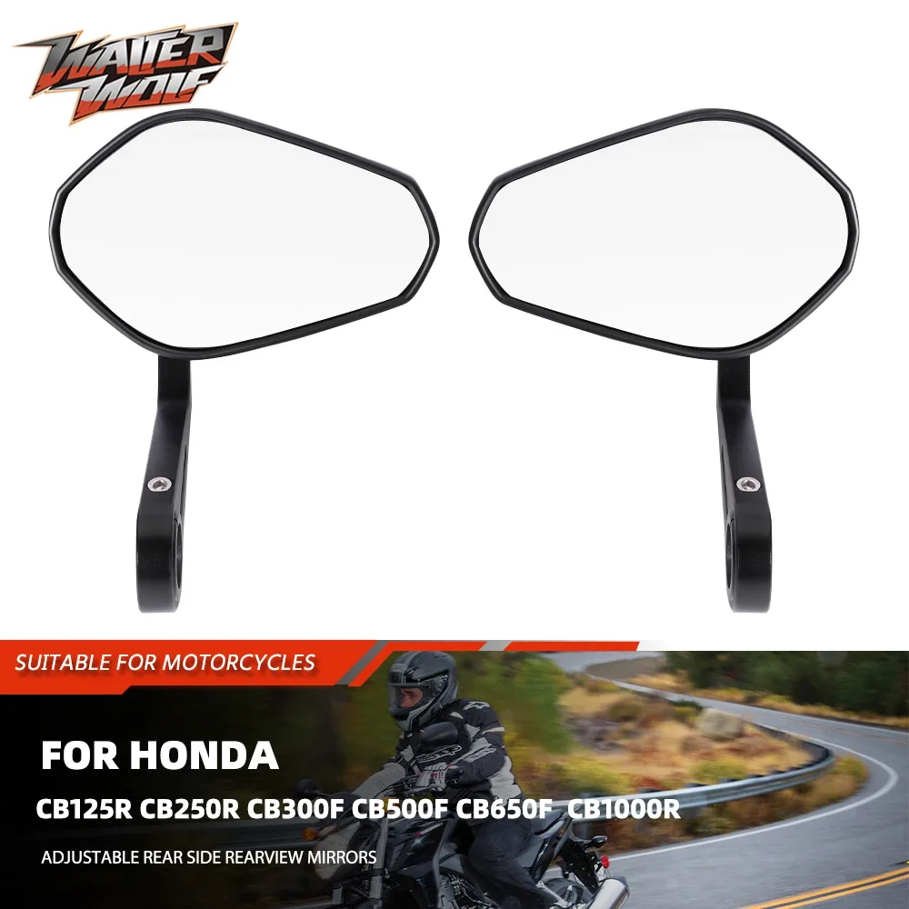 

Motorcycle Adjustable Rearview Mirror For Honda CB125R CB250R CB300 F R CB500F CB650F CB650R CB1000R CB500 CB750 Hornet 500 750