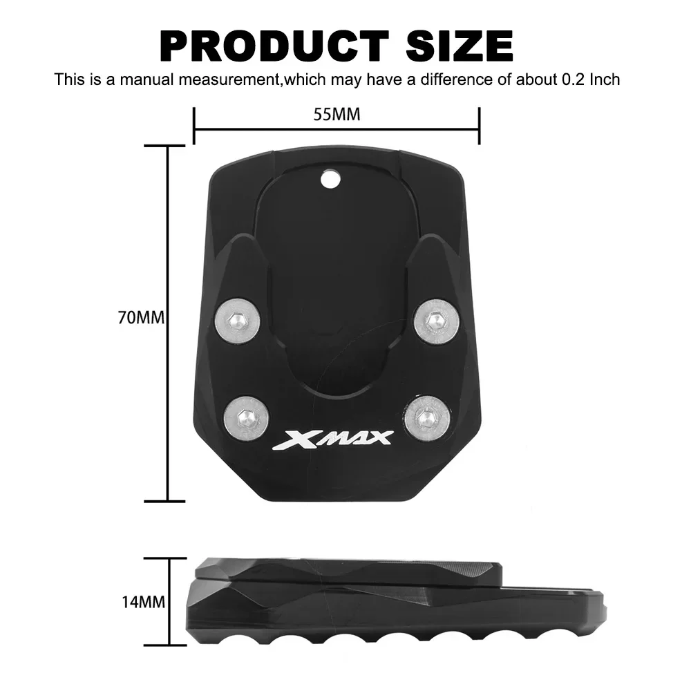 Motorcycles Side Stand Enlarger Plate For YAMAHA XMAX300 XMAX 300 X-MAX300 Kickstand Extension Support Foot Pad Base Accessories