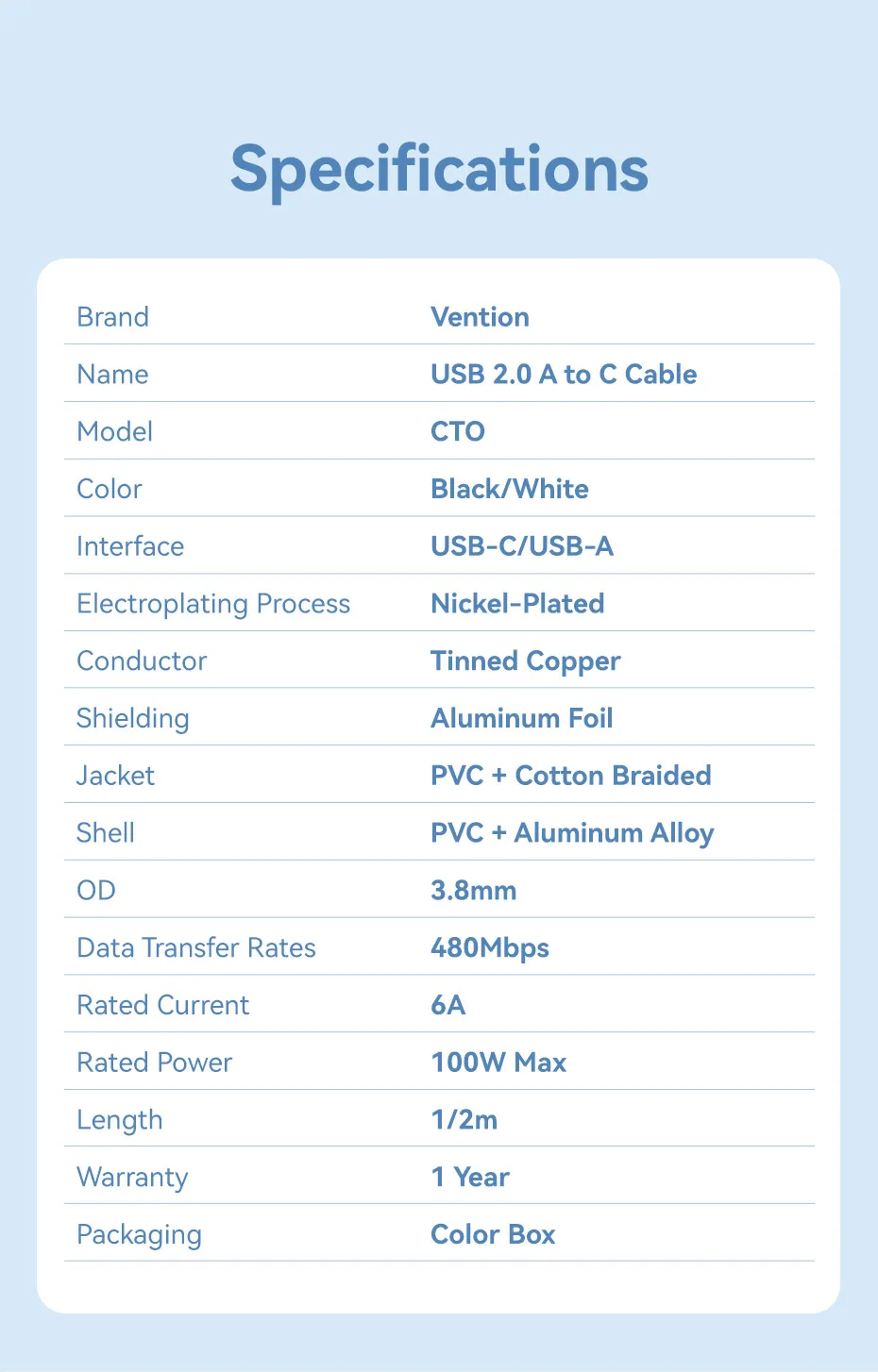 Vention 100 W USB Typ C Kabel 6A Super Lade C Kabel für iPhone Samsung Oneplus Poco F3 Huawei Telefon Ladekabel Draht Kabel – Detail 11