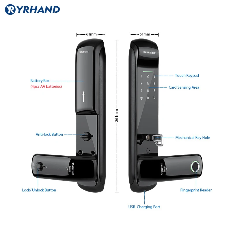 tuya fechadura eletronica serratura inteligente eletronica fingerprint lockstuya fechadura inteligent... smart door lock