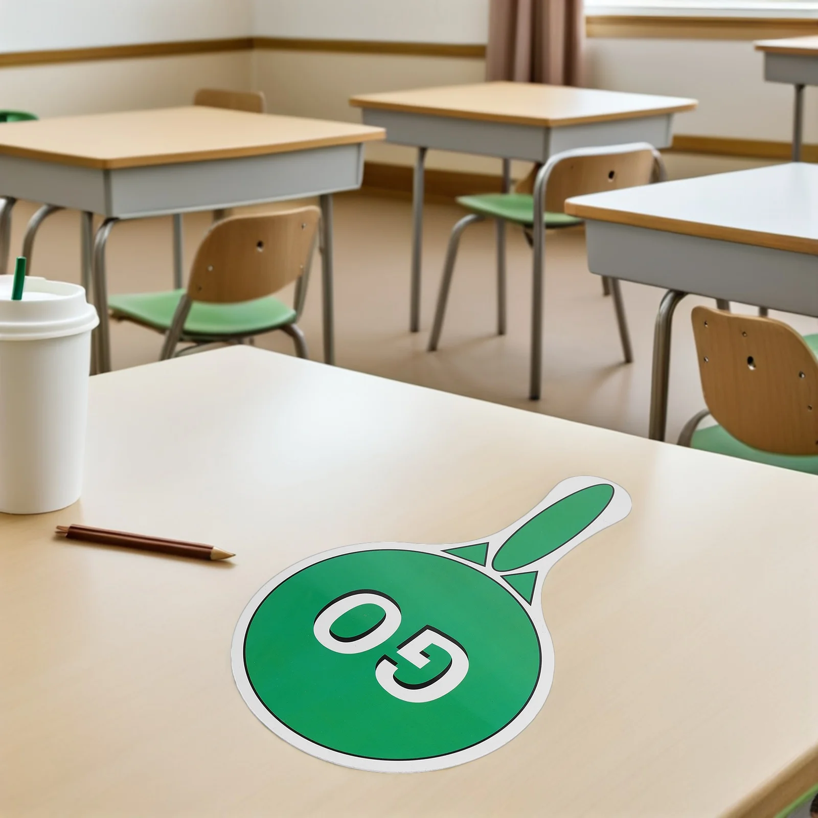 

5Pcs Kids Traffic Signs Set Handheld Stop Sign for Classroom Safety Education Double Sided Red Green Paddles Simulation Play