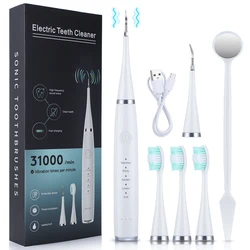 Electric Toothbrush Sonic Dental Teeth Whitening Kit Tooth Whitener Tea Coffee Stains Remover Tools Cleaner Stain Oral Care