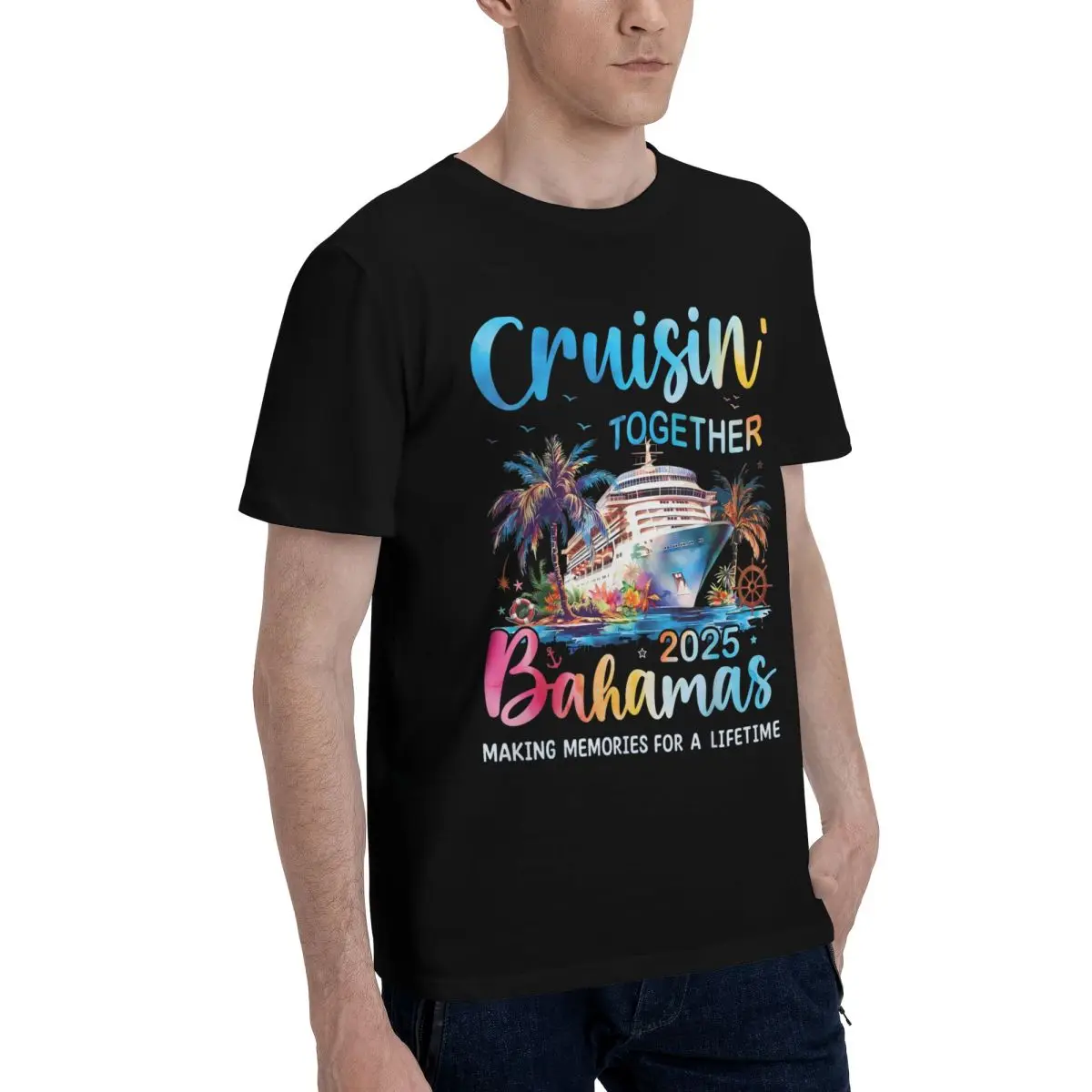 Cruising Bahamas 2025 Adventure Campaign Top tee High grade Fitness Champion Casual Graphic USA Size
