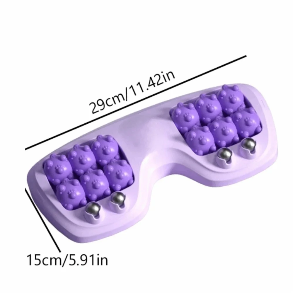 Roller Pijat Kaki Tiga Warna Empat Baris Manik-Manik Magnetik Roller Manik-Manik Magnetik Gerakan Menggosok Roller Terapi Kaki Serbaguna
