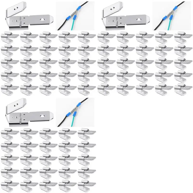 

AFOURT-75 Pcs Double Piggyback Spade Connectors,Female Male Quick Disconnect Piggyback Spade Crimp Terminals Assortment Kit