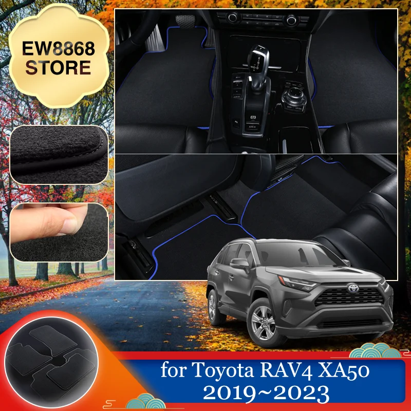 

Car Floor Mat for Toyota RAV4 XA50 XLE 2019~2023 2020 2021 Liner Auto Foot Cover Carpet Parts Pad Panel Rug Custom Accessories