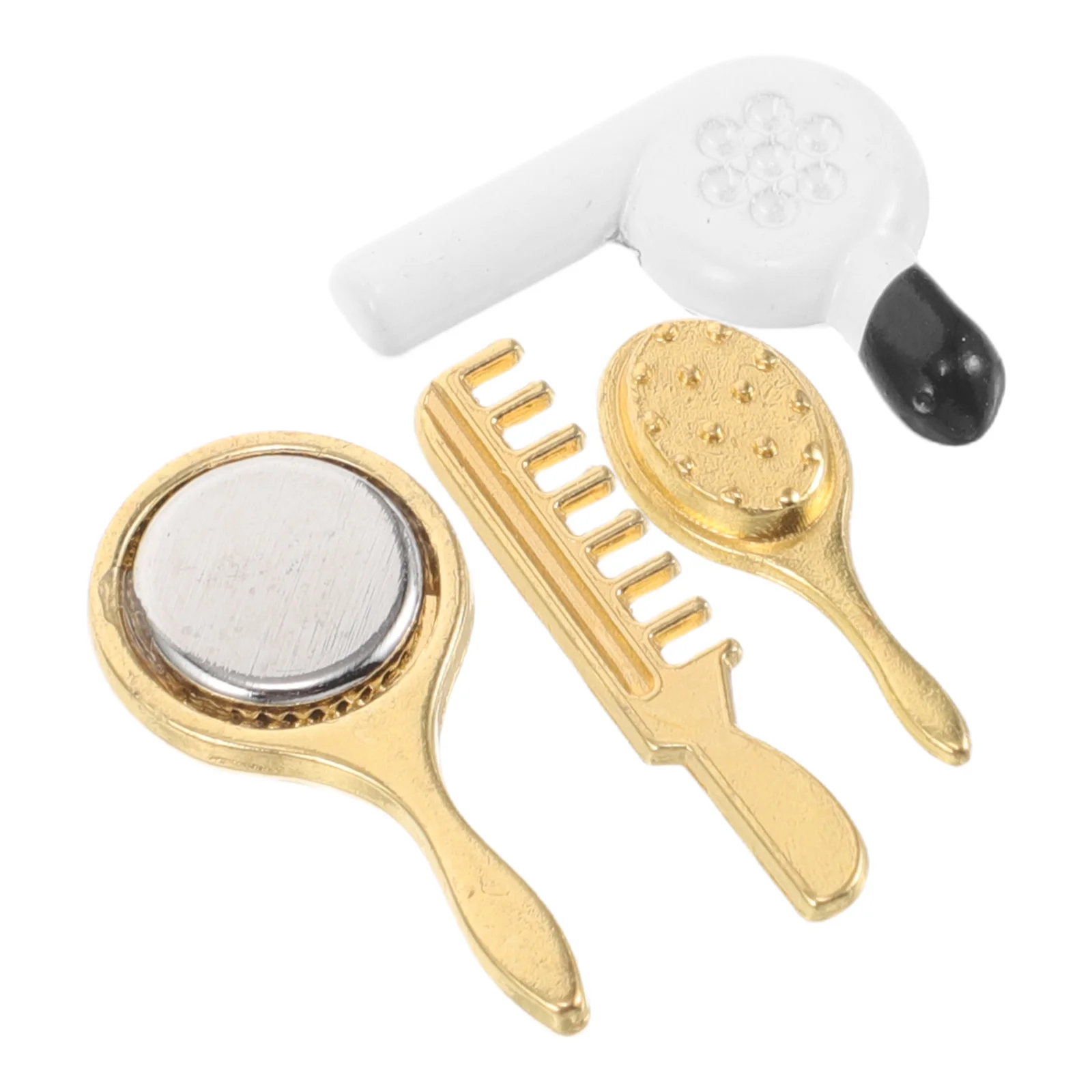 4 Pcs House Baby Dolls Giant Hair Comb Fold Cutting Barber Child Dollhouse Accessories