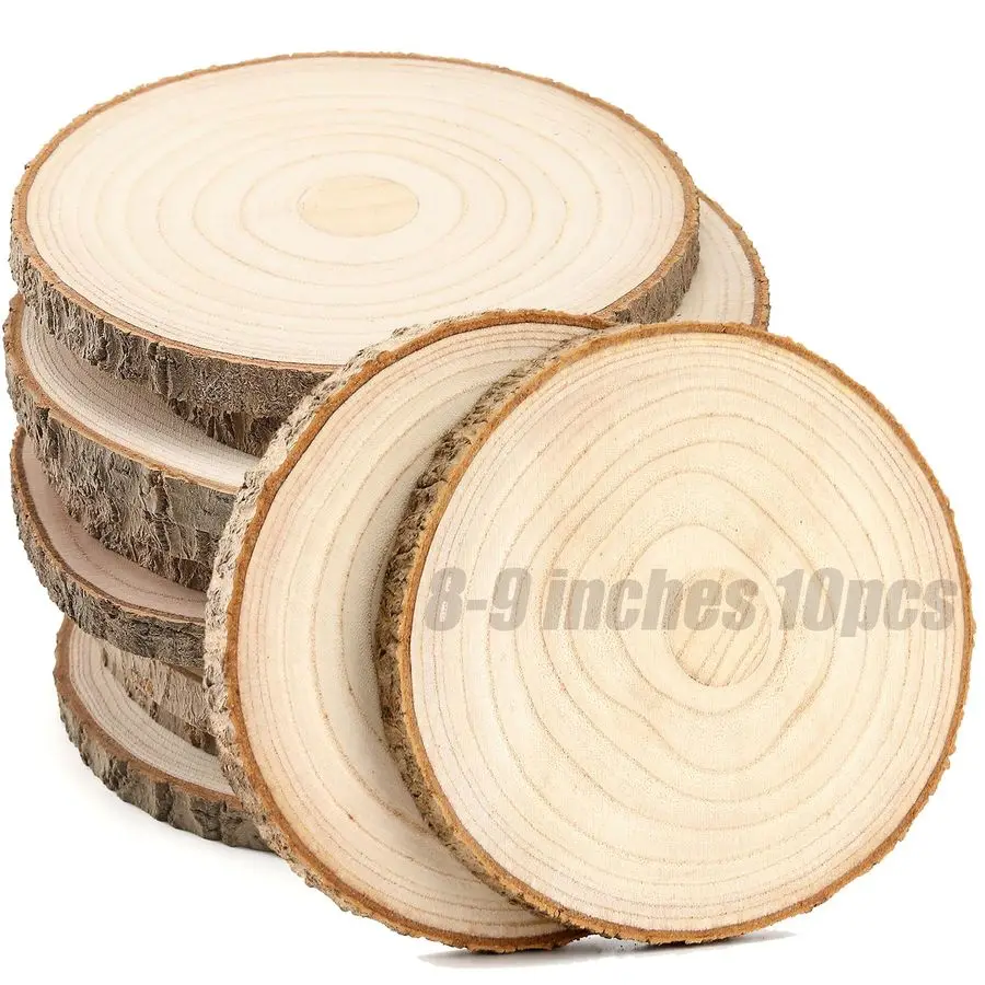 

pcs Large Unfinished Wood Slices for Centerpieces 89 inches Wood Rounds for Tables Decor Rustic Wood Circles for DIY Crafts and