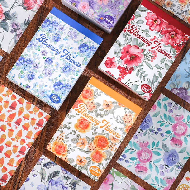 200 Sheets Vintage Scrapbook Paper Non-Sticky Decorative Paper for DIY Notebook Journaling Gift Wrapping Scrapbooking Supplies