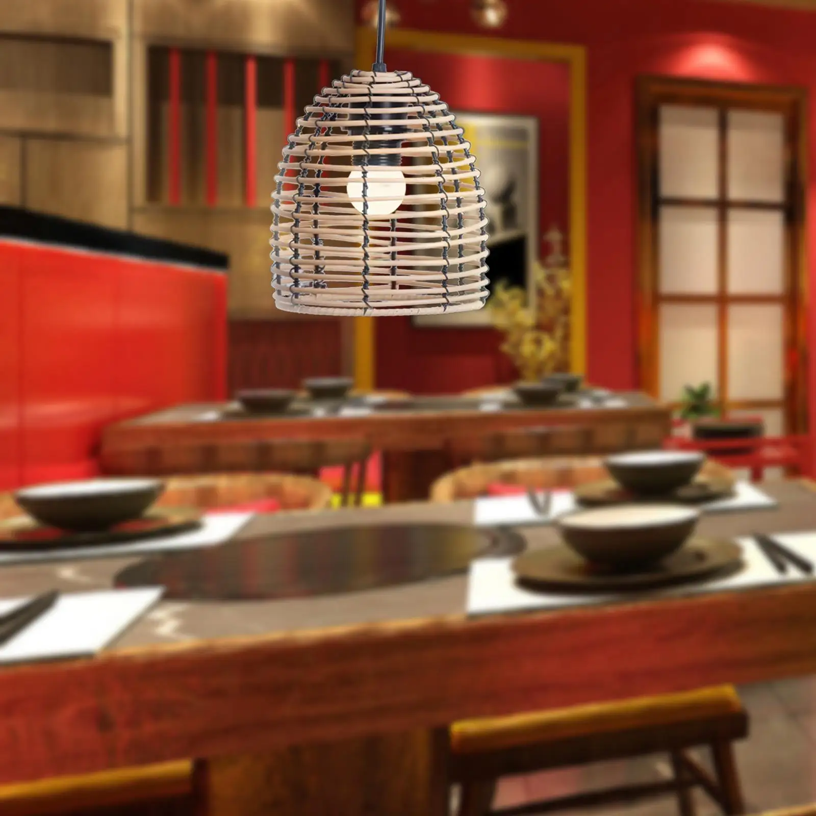 

Тканый подвесной светильник, абажур, светильники, декор, плетение, ретро люстра, светильник для отеля, ресторана, дома, обеденного стола, дома