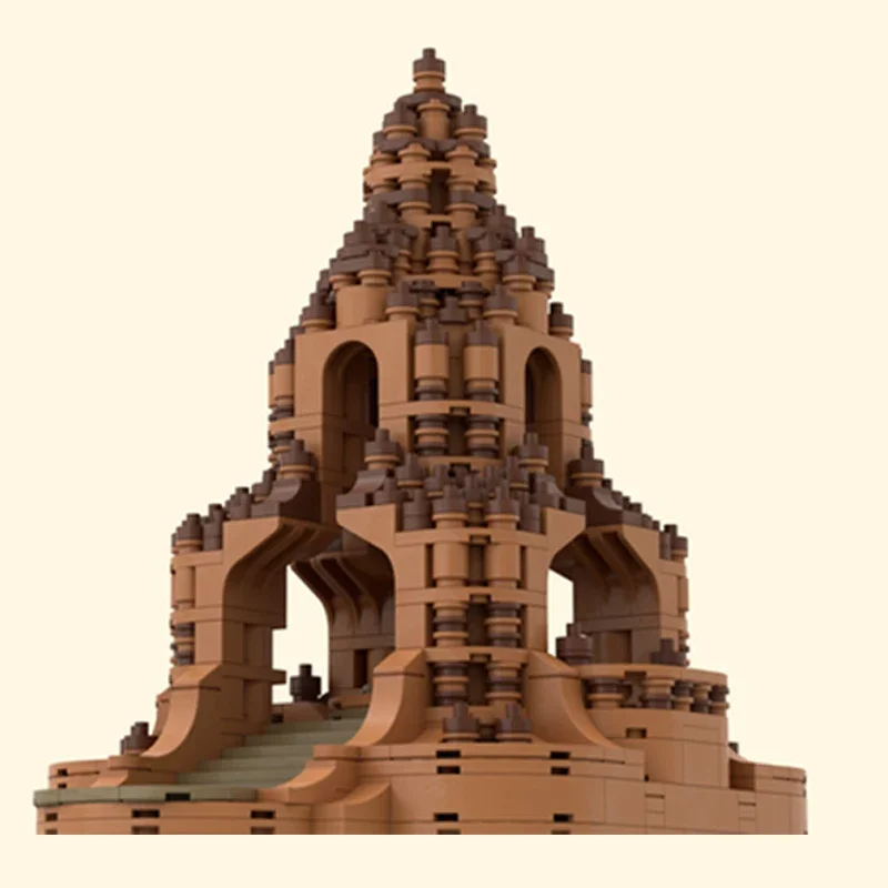 MOC-Ensemble de décennie s de Construction de Petit Temple Hindou, Tour de Château de Parnatale ons, Briques d'Architecture, Jouet pour Enfant, Cadeau de Vacances, Château Modulaire