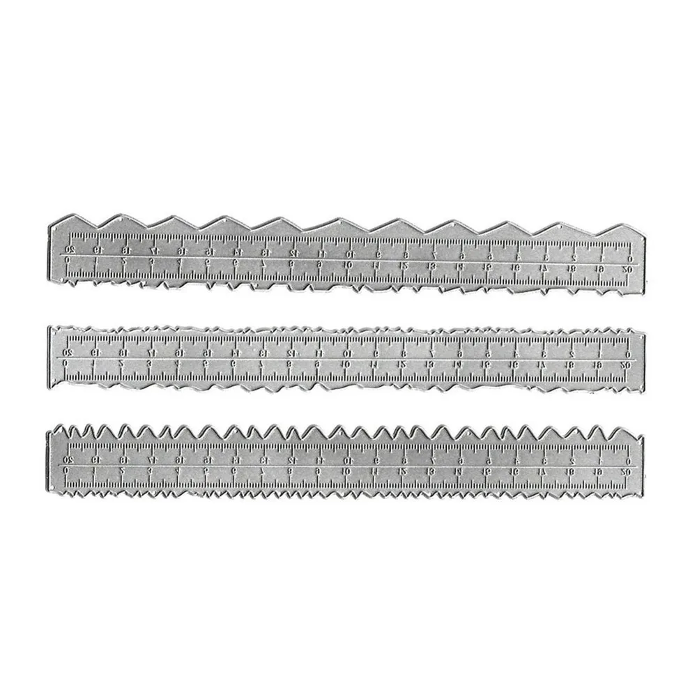 6pcs Carbon Steel Paper Tearing Ruler Decorative Edges Jagged Lines Deckle Edge Ruler Irregular Edge Ruler Paper Crafts