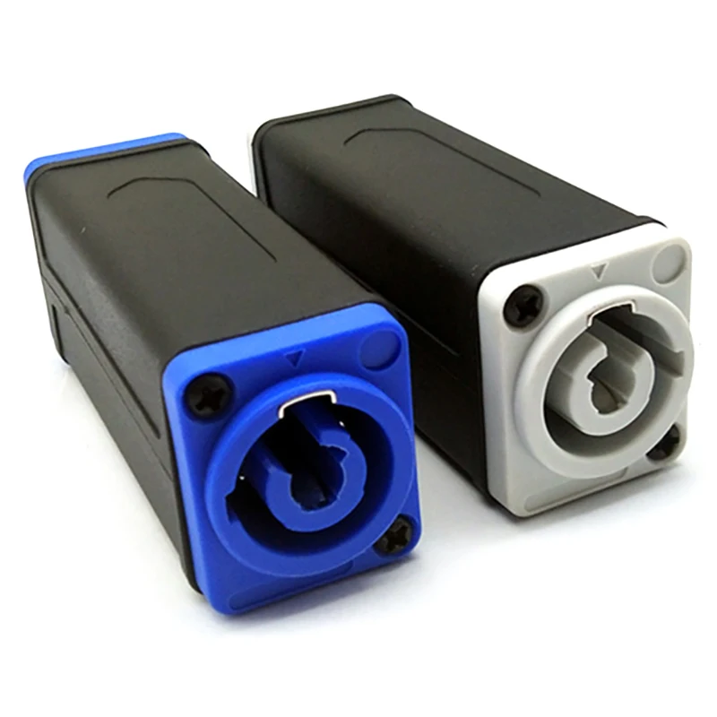

1Pc LED PowerCon AC Coupler Adapter Extender Connector Speakon Panel Mount Straight Adapter Blue White